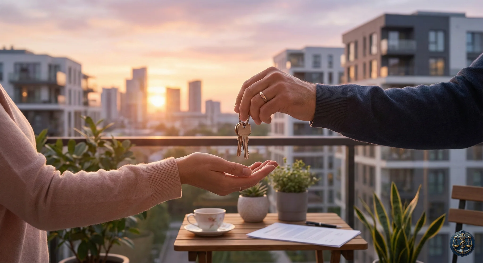 Gayrimenkul, anahtar ve kira sözleşmesi görseli